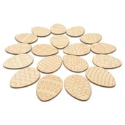 Wooden Eggs for Easter Crafts, Wood Cutouts w/ Designs, 2-Inch, 1/8 Inch Thick, Pack of 1 for Basket Stuffers & Ornaments, by Woodpeckers