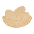 thumbnail image 1 of Wooden Eggs in Nest for Easter Crafts, 3-Inch, 1/8 Inch Thick Wood Cutouts, Pack of 5 for Basket Stuffers & Ornaments, by Woodpeckers, 1 of 6
