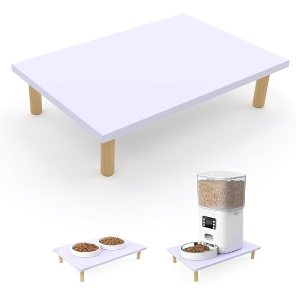 Wooden Elevated   Stand - Raised Pet Feeding Table for Cats and Dogs, Compatible with  Bowls & Automatic Feeders, Solid   Platform S(11.8 * 7.9 in