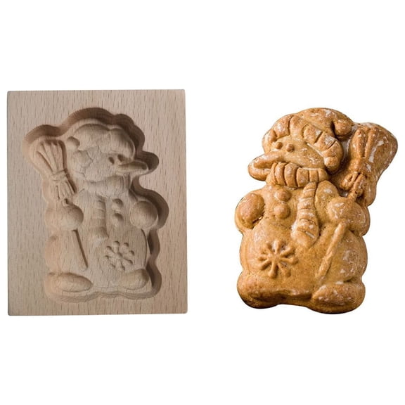 DIY Baking Moulds Wooden Cookie Cookie Moulds Embossing Craft Decorative Baking Tools For Christmas Thanksgiving Christmas Kitchen - T