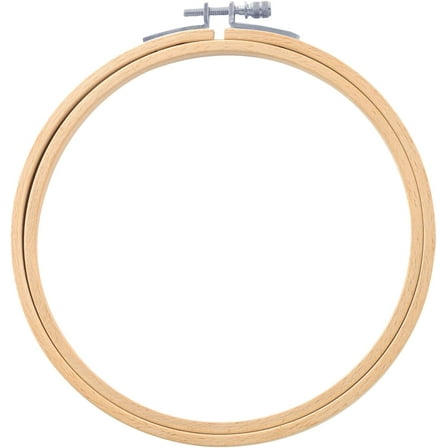 Wooden Embroidery Hoops Bamboo Circle Cross Stitch Hoop for Embroidery & Art Craft Handy Sewing (1 Piece, 6 Inch)