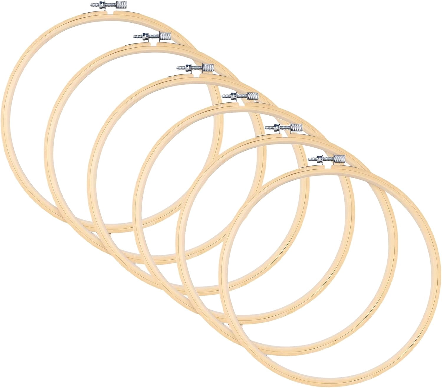 Wooden Embroidery Hoops : Cross Stitch Hoop 6 PCS,Embroidery Hoop Frame for Crafting, Cross-Stitch and Fabric Painting,Mini Embroidery Hoops (12in/30cm)