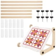 thumbnail image 1 of Wooden Embroidery Stand with 2 Sizes Rod, Multi-Functional Cross Stitch Frame for Lap or Table, Adjustable Cross Stitch Hoop Stand for Arts Crafts, Sewing Kit Supplies, 1 of 6
