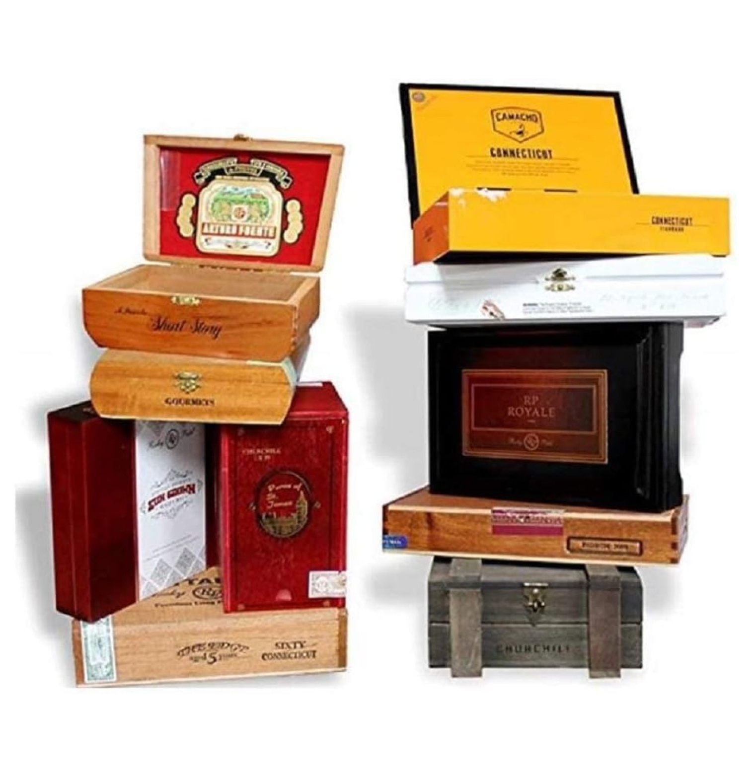 Wooden Empty Cigar Boxes Pack of 10 Empty
