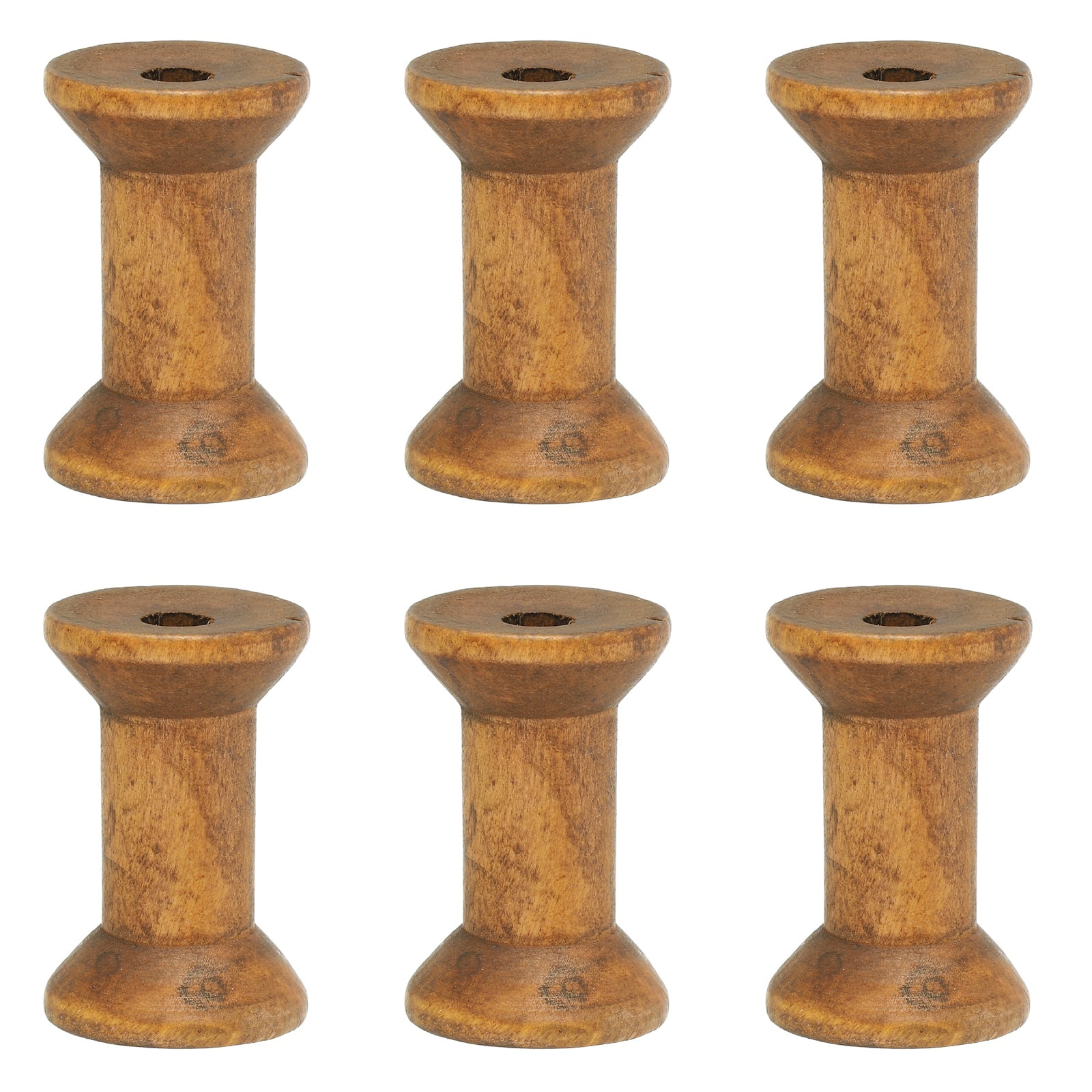 Wooden Empty Spools, Unfinished Wood Thread Spools for Embroidery and ...