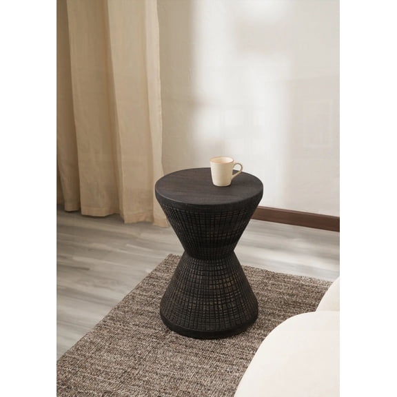 Wooden End Table-Side Table 16X16X22": Artisan Crafted with Timeless Aesthetic