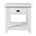thumbnail image 1 of Wooden End Table With Open Shelf, Weathered White- Saltoro Sherpi, 1 of 5
