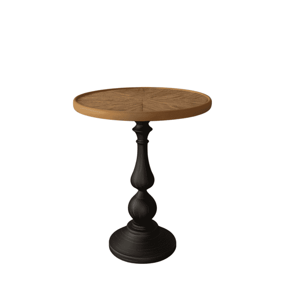 Wooden End Tables Retro Side Table French Country Accent Coffee Side Table Modern Small Round Tea Table Pedestal Side End Table for Living Room Household Restaurant Homestay