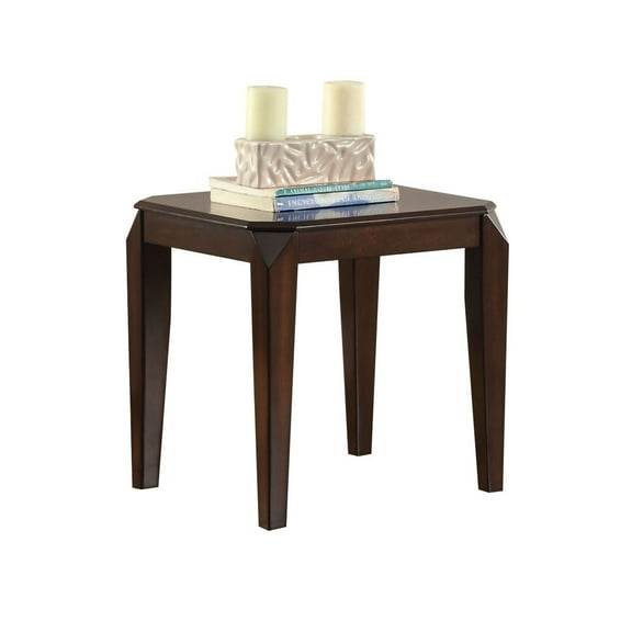 ACME Docila Square Wooden End Table in Walnut