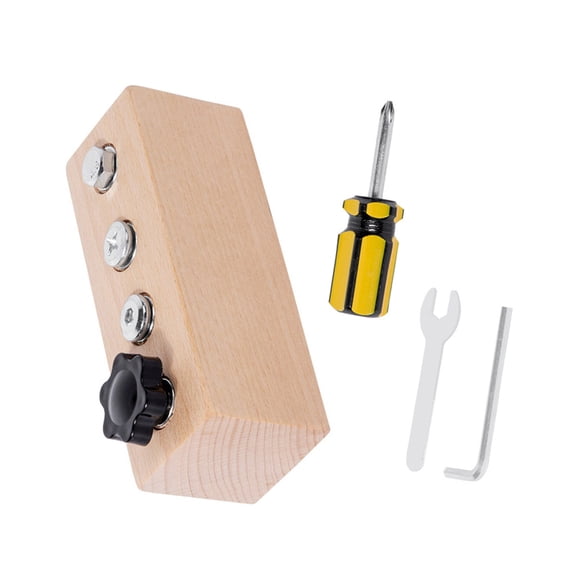 Wooden Engineering Toy Set With Rotating Screws For Preschoolers Problem Solving Skills Development Ages 3+