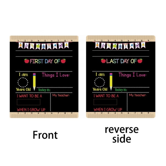 Wooden Erasable Milestone Chalkboard Ruler Pattern Reusable Memory Capture Photo Prop Decor Sign