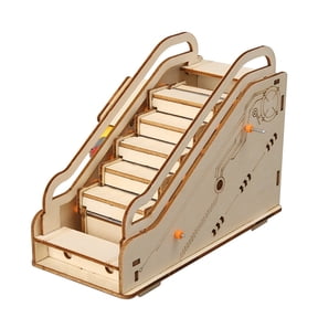 Wooden Escalator Gear Driven 3D Escalator Model For Assembly Educational Purpose In Schools And Homes