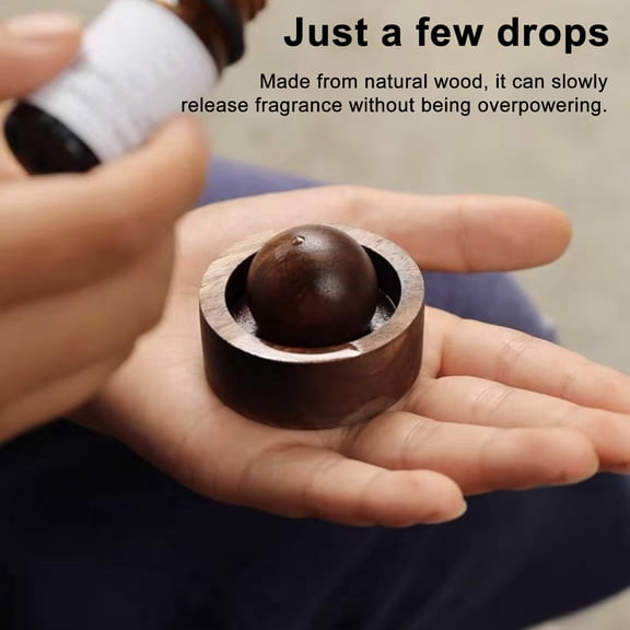 Wooden Essential Oil Diffuser Round Ball Aromatherapy Passive Diffuser for Home Office Bedroom Car Wardrobe Yoga Hall SPA