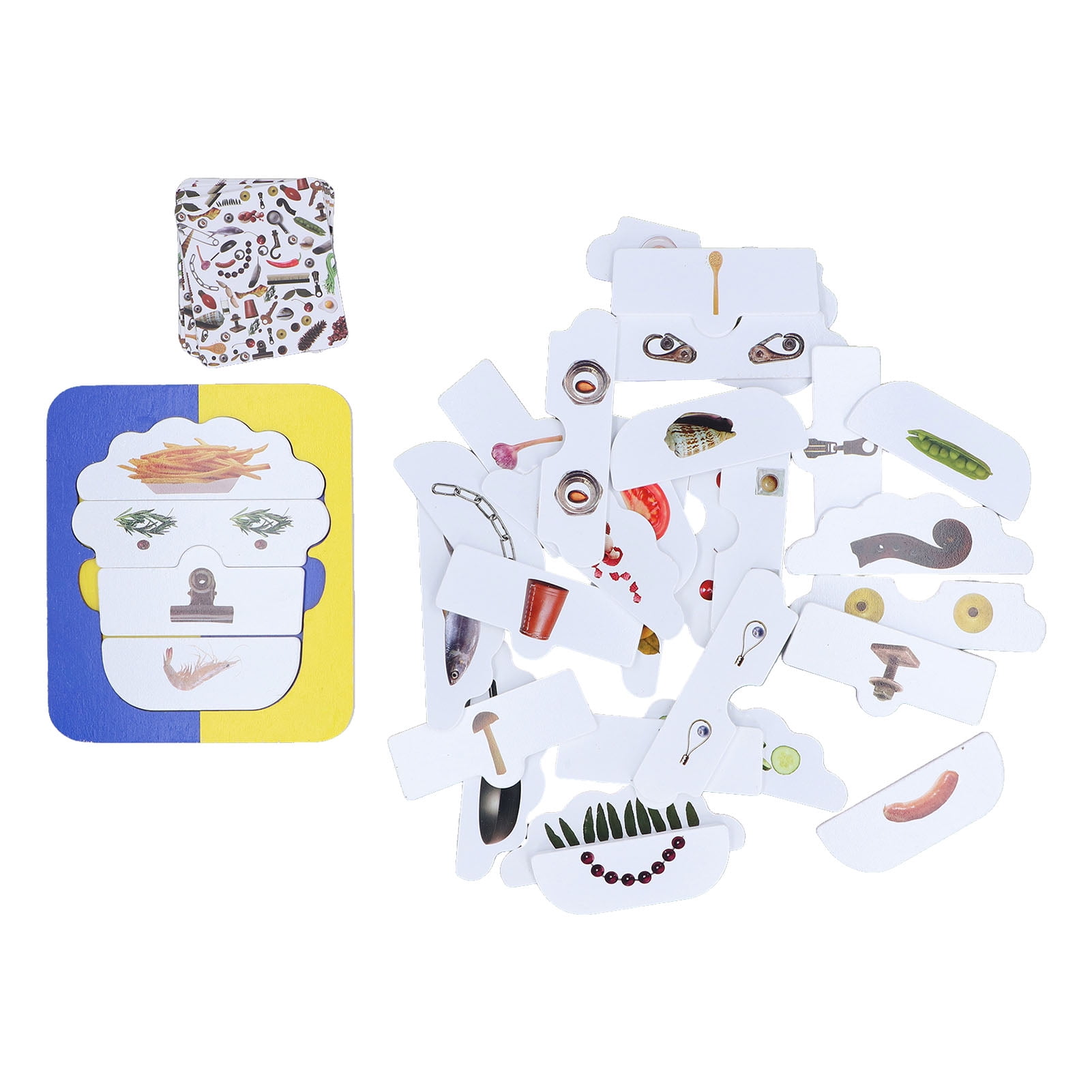 Wooden Face Jigsaw for Kids Thinking Training Promote Hand Eye