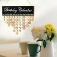 thumbnail image 1 of Wooden Family Blessings Calendar Plaque for Family and Friends Birthday Reminder Home Decor Rustic Wall Hanging Sign Board with 50 Pieces DIY Wood Heart Round Tags to Write on, 1 of 6