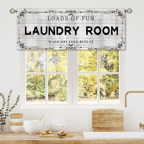 Wooden Farmhouse Sunflower Kitchen Curtains Rustic Country Wood Sunflower Small Short Cafe Window Curtains Flower Floral Plant Bathroom Drapes Treatment Tier Curtains 2 Panels (27.5x39 Inch)