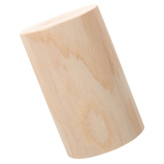 USHOBE Beige Wood Stump Candle Holder Easy to Use Rustic Wooden Tea Light Holder for Aromatherapy