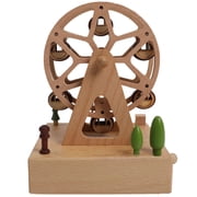 Wooden Ferris Wheel Melody Box, Rotating Decorative Carousel, Handcrafted Beechwood Gift, Unique Adult Home Decor, Exquisite Craftsmanship, Romantic Keepsake