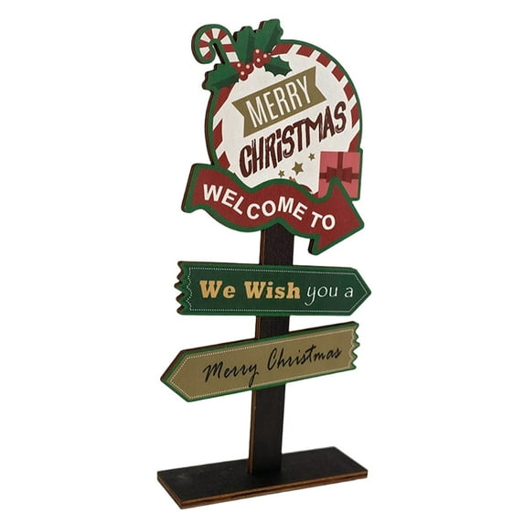Wooden Festive Tabletop Ornament for Holiday Atmosphere and Home Decoration Seasonal Centerpiece