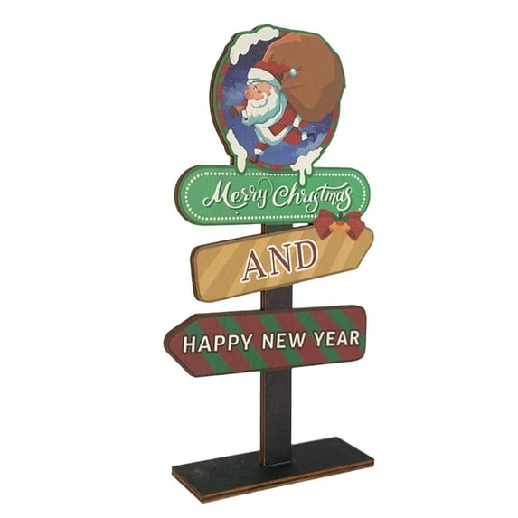 Wooden Festive Tabletop Ornament for Holiday Atmosphere and Home Decoration Seasonal Centerpiece