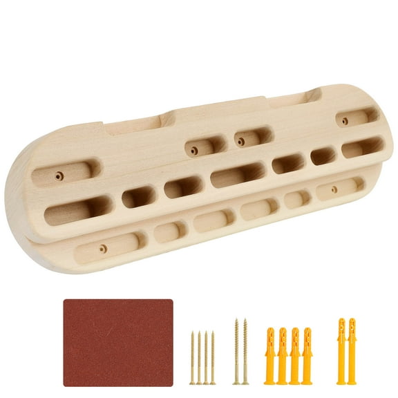 Wooden Fingerboard Climbing Training Board, Rock Climbing Hangboard, Climbing Pull Up Bar Designed Training for Climbers, for Building Core Strength and Endurance