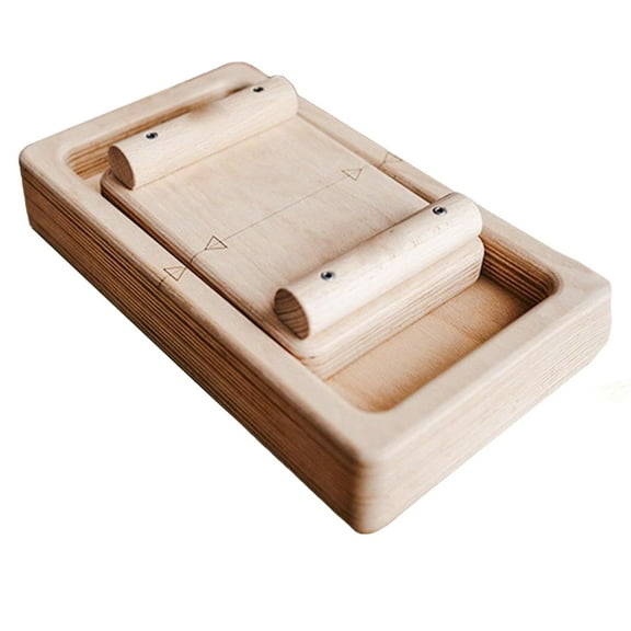 Wooden Fingerboard Trainer for Grip Strength and Climber Conditioning Portable Compact Hangboard