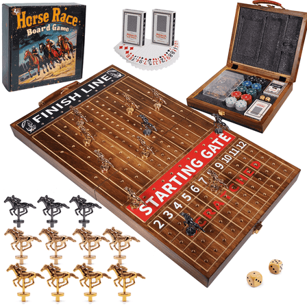 Walmart Racing Game Derby Day Board Game - Horse Racing Game with Dice and Cards - Walmart.com