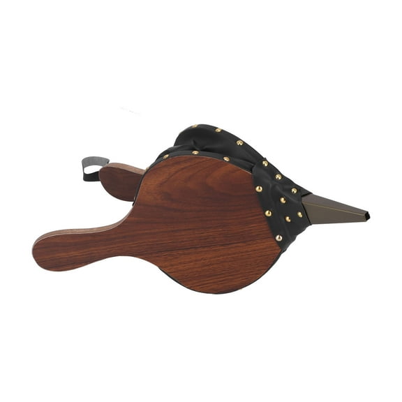 Wooden Fire Stove Blower For Fireplace BBQ Camping - Manual Bellow 43x19cm Brown