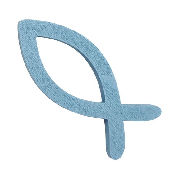 Wooden Fish Desktop Ornament Table Decoration for Christening Girl Confirmation Home Décor Violet White Sky Blue