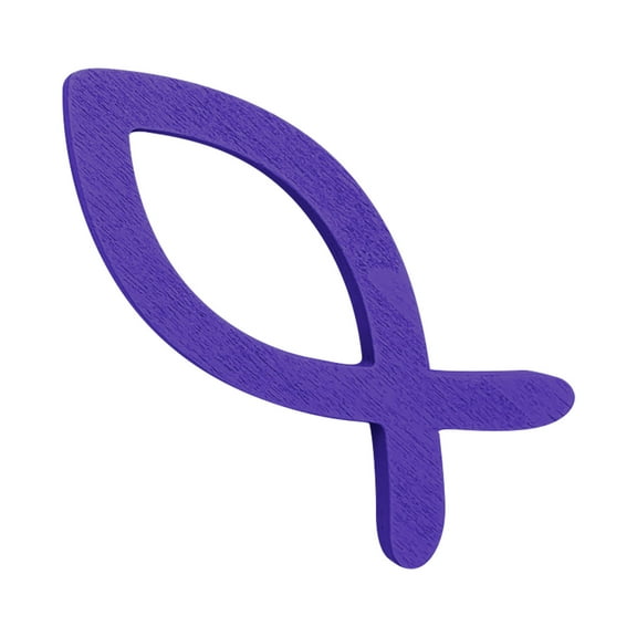 Wooden Fish Ornaments Table Decoration For Christening Confirmation Decoration Girl Christening Decoration ( Violet White Blue Skublue)