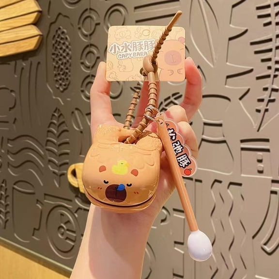 Pekkaxy Wooden Fish Percussion Instrument, 2.75 x 2.75 in, Handmade Desk Decoration and Musical Toy, Perfect for Stress Relief and Office Fun