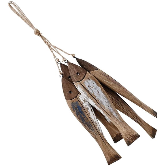 Wooden Fish Wall Hanging Nautical Ornaments Hand Carved Wood Fish Wall Hanging Sculpture