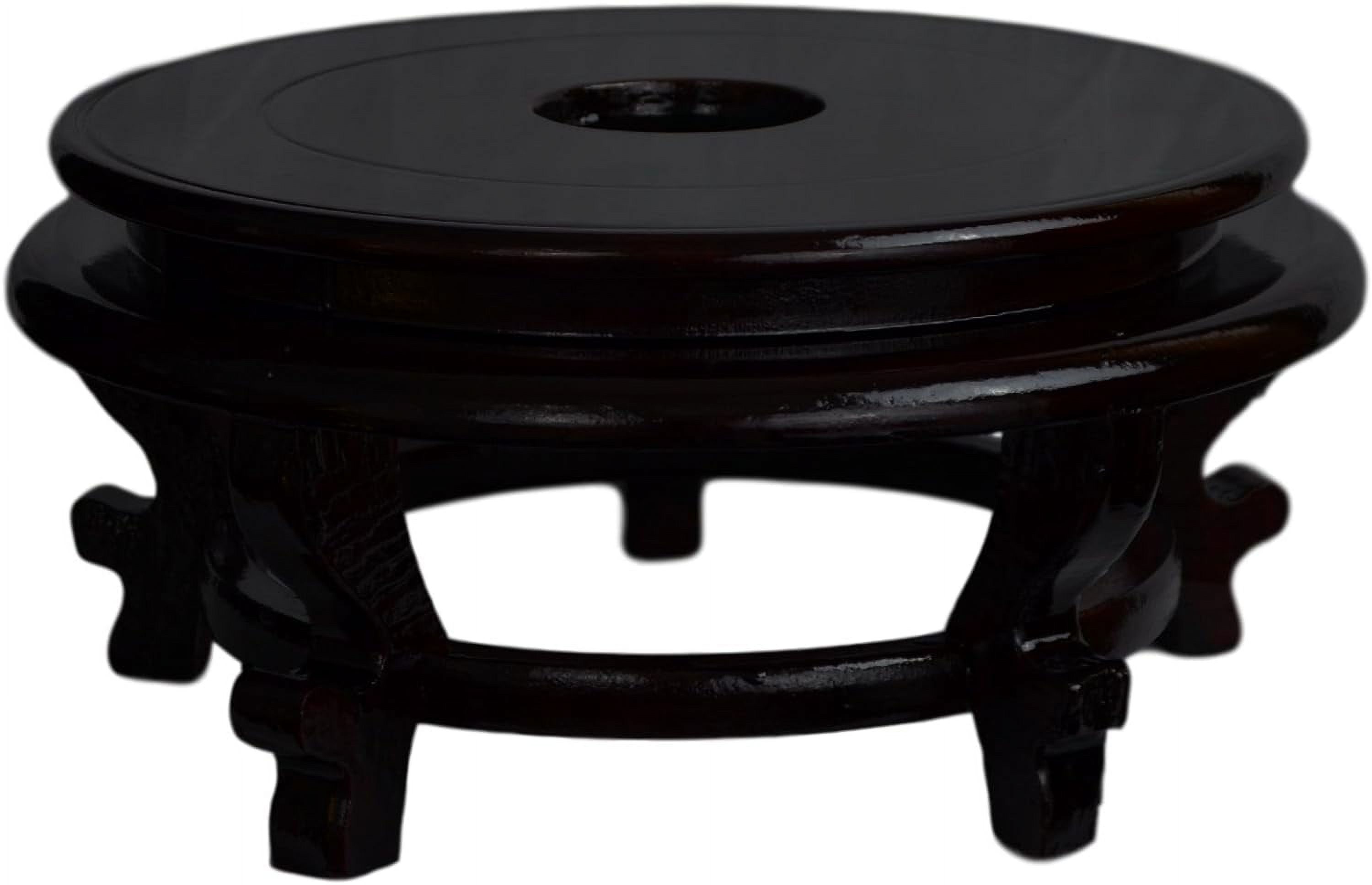 Wooden Fishbowl Display Vase Stand Plant Display Stand