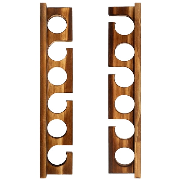 Wooden Fishing Rod Holder Rack, Wall Mounted Storage for Multiple Rods with Hardware, Charm for Garage or Cabin
