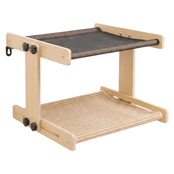 Wooden Floating Cat Window Bed Sturdy Mounted Design for Home Apartments Balcony & Study Space-Saving Comfortable Elevated Sleeping Platform
