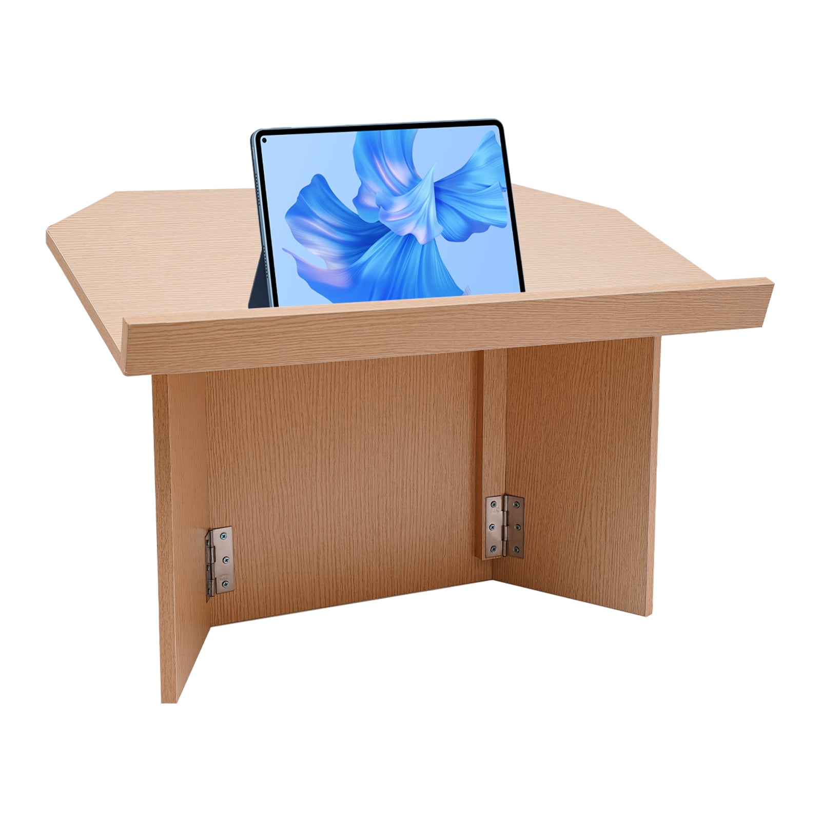 Wooden Foldable Tabletop Podium Desktop Oak Lectern Podium 11.02lbs Max