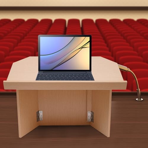 Wooden Foldable Tabletop Podium, Portable Desktop Lectern Teacher ...
