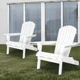 thumbnail image 1 of Wooden Folding Adirondack Chair Set of 2 with Weather Resistant Cedar Construction, Spacious Seating & Sturdy Armrests for Backyard, Poolside & Outdoor Relaxation, 1 of 7