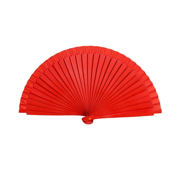 Wooden Folding Fan Portable Summer Handheld Cooling Fan Decoration Dance Performance Props Party Costume Accessories