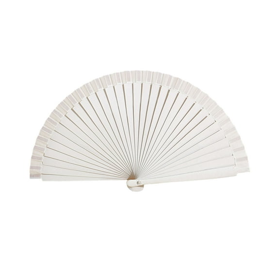 Wooden Folding Fan Portable Summer Handheld Cooling Fan Decoration Dance Performance Props Party Costume Accessories