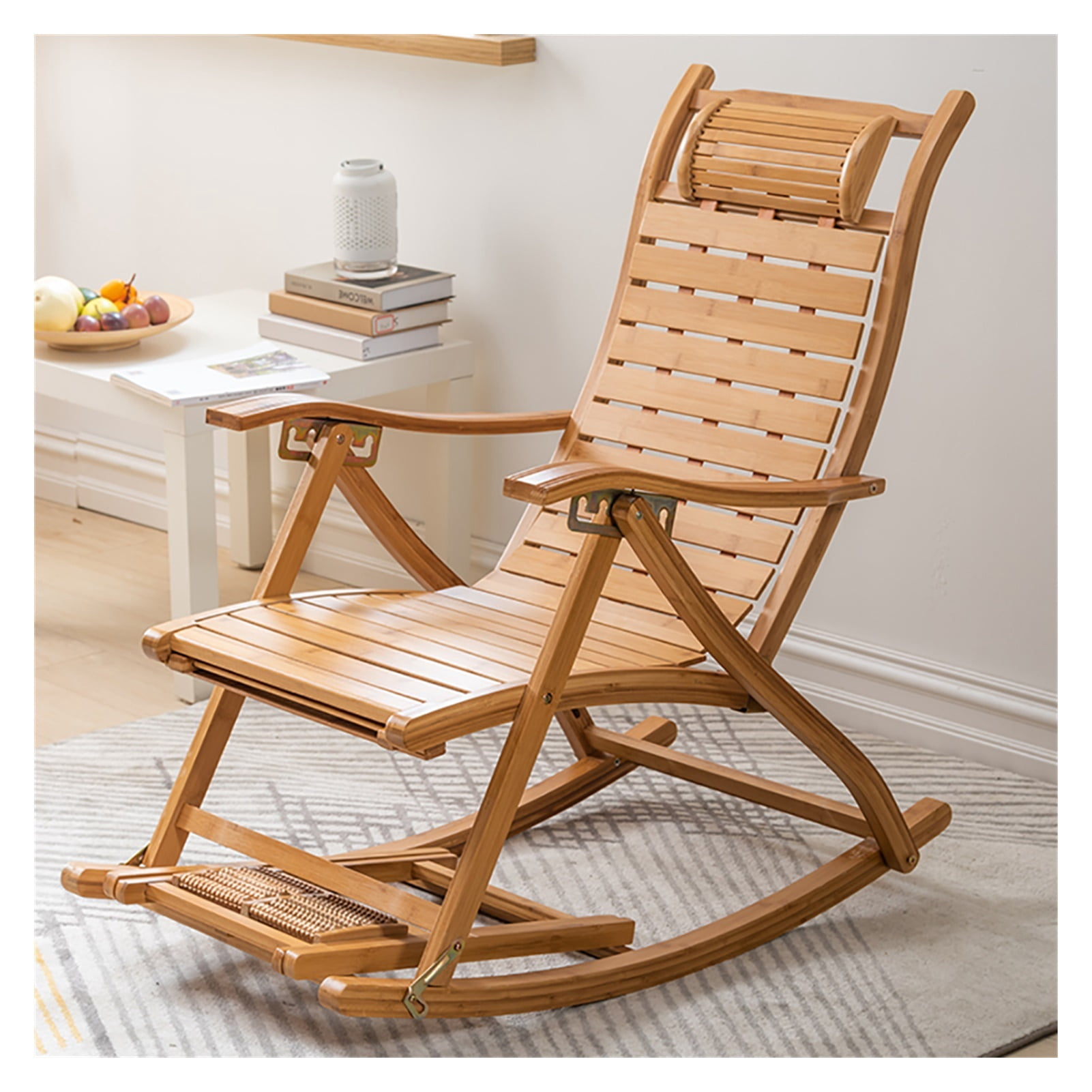 Wooden Foldable Rocking Chairs,Outdoor Garden Lounge Beach Rocking ...
