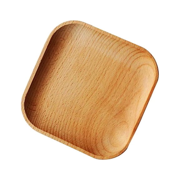 Wooden Food Fruit Dish Snack Serving Tray Salad Bowl Platter
