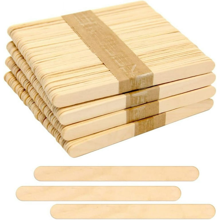 Comfy Package [1000 count] 4.5 inch wooden multi-purpose popsicle sticks  for crafts, ices, ice cream
