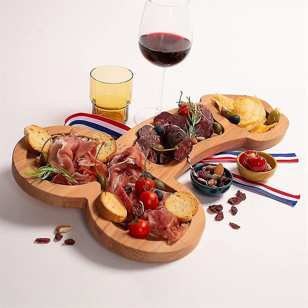 Wooden Food Tray Deli Food Board Delicatessen Plate For Fruit Wine