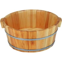 Wooden Foot Baths Spa, Solid Wood Foot Tub, Washing Bowl Bucket Feet for Relieving