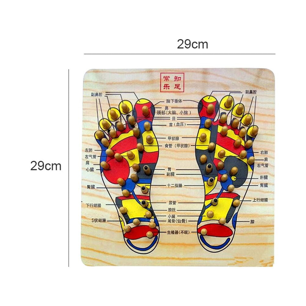 Wooden Foot Massage Board Acupoint Foot Massager Reflexology Chart