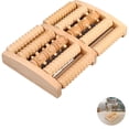 thumbnail image 1 of Wooden Foot Roller Massager, 5-Row Spiked Reflexology Foot Massager, Arch-Shape Design, Foot Circulation Support, Portable Foot Health Tool, Muscle Discomfort Soother, 1 of 8