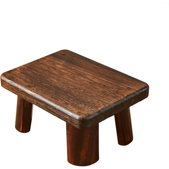 Wood Stool & Bench - Kids, Small, Kitchen Step, Wooden Steps & Plant Stand (14.2"x10.2"x7.1")