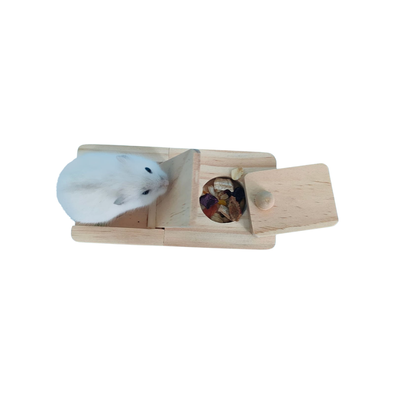 Image showcasing Wooden Foraging Toy Hamsters Toys Guinea Pigs Accessories Game Treat ...