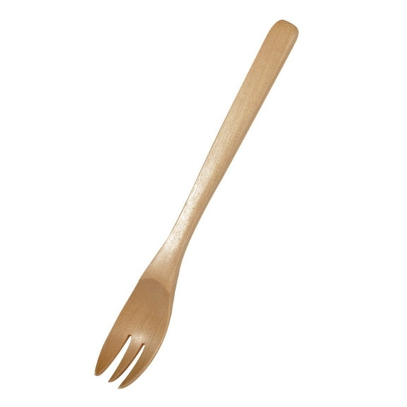 Wooden Fork Bamboo Kitchen Cooking Utensil Natural Phoebe Wood Tableware for Soup Porridge Coffee Cereal, Eco Friendly Kitchen Tools Fancy Household Gift Dining Bar Restaurant, A Fork